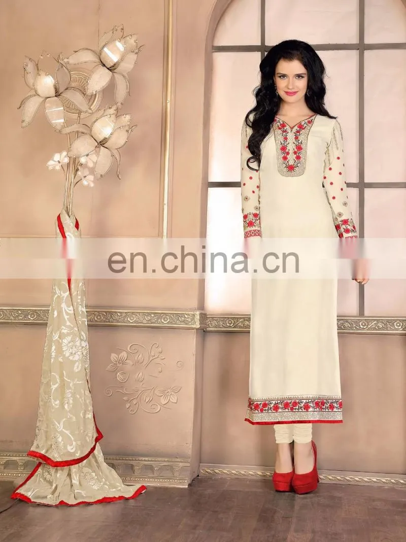 Green Colored Georgette Semi-stiched Salwar Suit For Party Wear