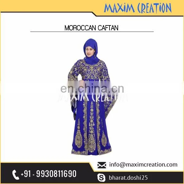 Bridal Party Wear Elegant Moroccan Khaleeji Thobe Dress For Women
