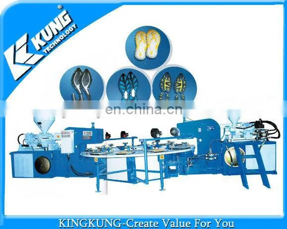 Double color sole injection moulding machine/shoes making machine