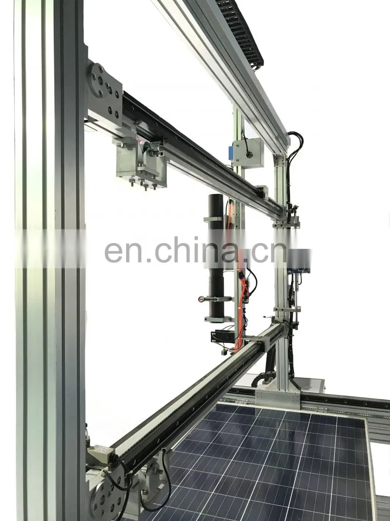 PV solar panel surface area testing 11 locations impact strength testing machine with IEC61215-2:2016 testing standard