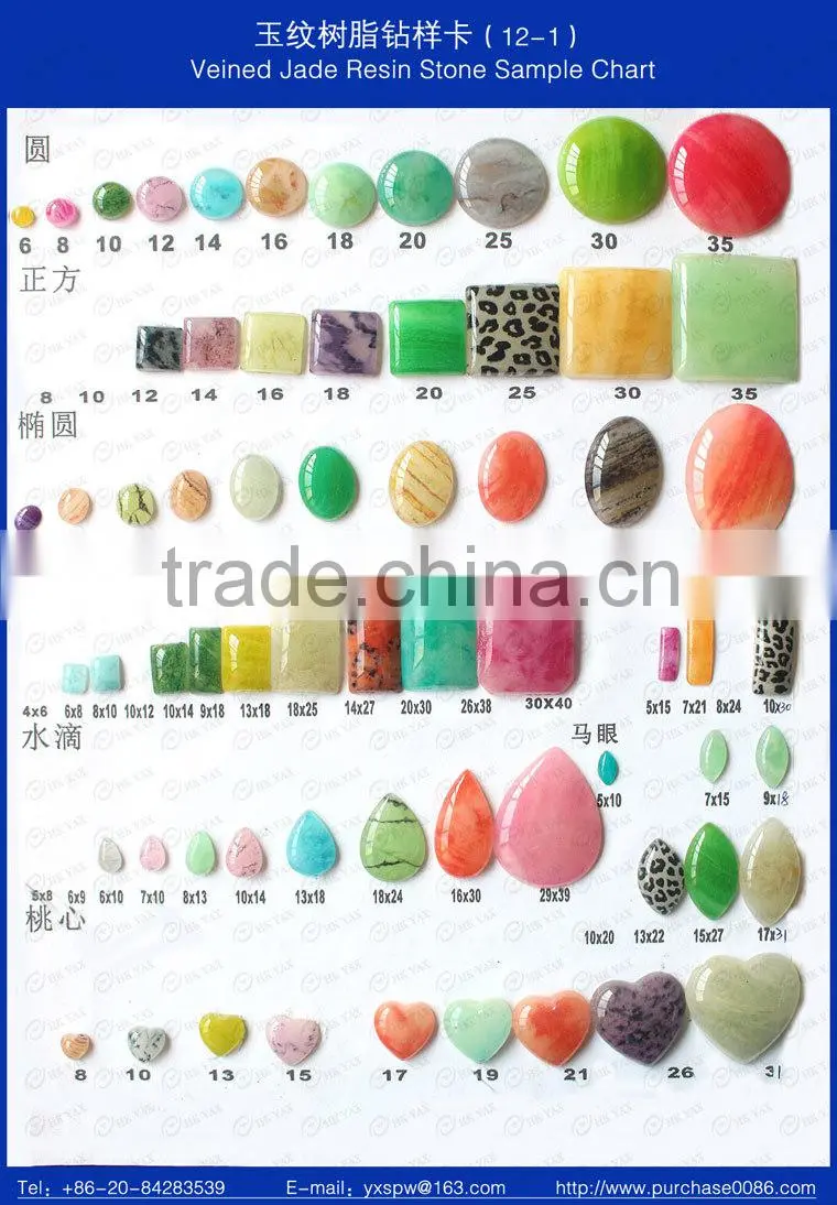 Q-1119 China suppliers like jade resin crystal stone,high-end resin crystal stone,resin crystal stone