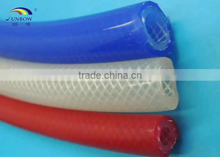 High Temperature High Voltage Resistant Food Grade Clear Silicone Braided Tube