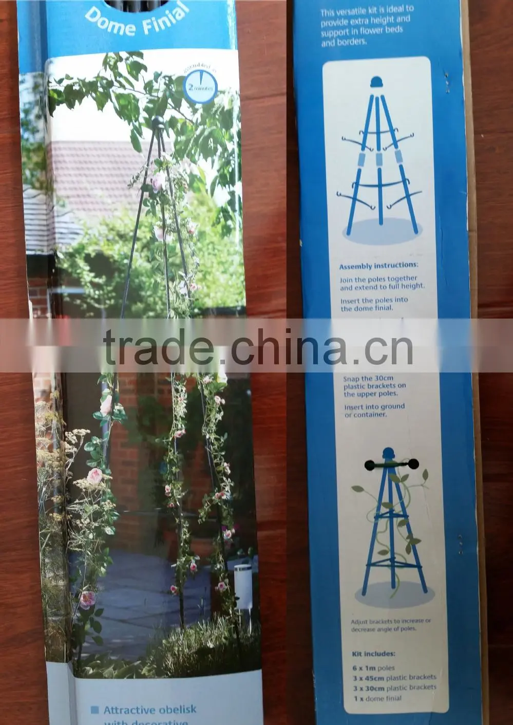3 sides quick assembly Garden Obelisk