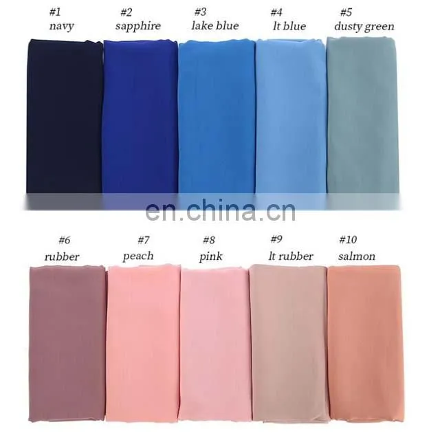 Wholesale Plain Georgette Foulard Hijab Muslim