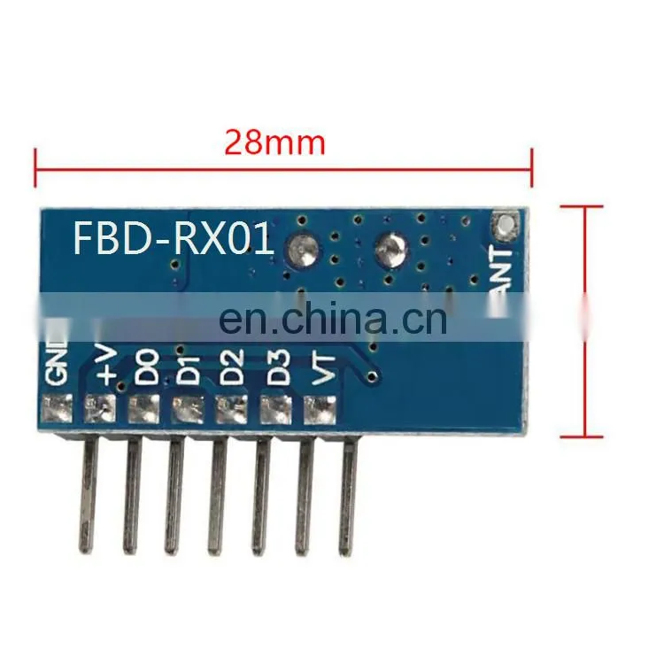 433 mhz metal 4 button wireless RF transceiver kit remote control with receiver
