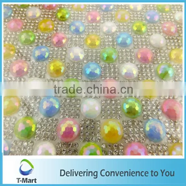 excellent bling bling gule hot fix rhinestone sheet for kids garments
