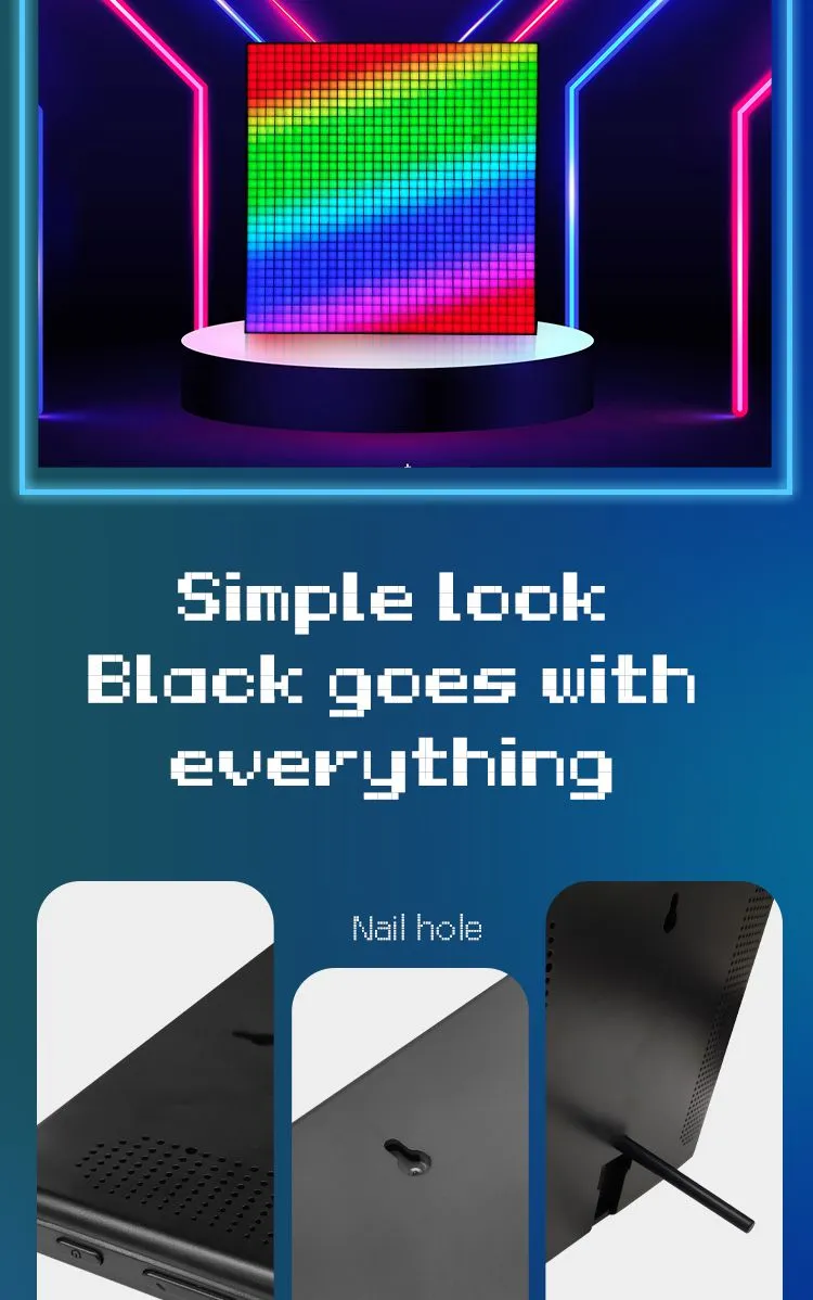 Automotive Atmosphere Pixel Screen 32*32 Bluetooth Pixel Screen DIY Decorative Lights Modification Universal Car Ambient Light