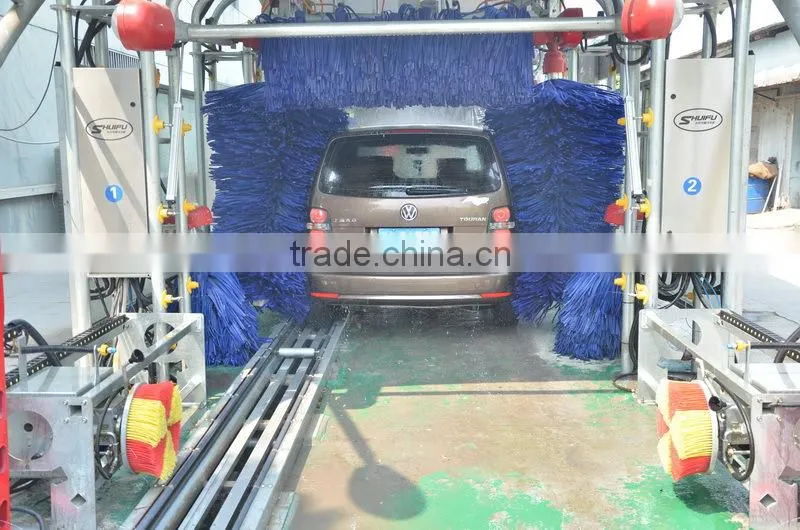 12Brushes Tunnel, Brush Car Wash, Tunnel Car Wash Equipment GT-R800 49000USD 12Brushes Wheel Wash Chassis Washing Polish