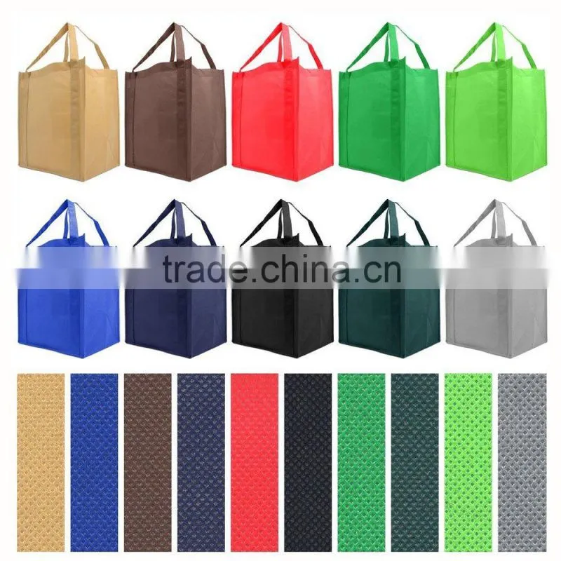 Reusable Reinforced Handle Grocery Tote Bag Large size - 10 Color Variety