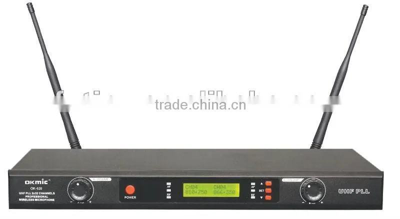 OK-620 Dual Channels/UHF PLL 32/99 channels microphone