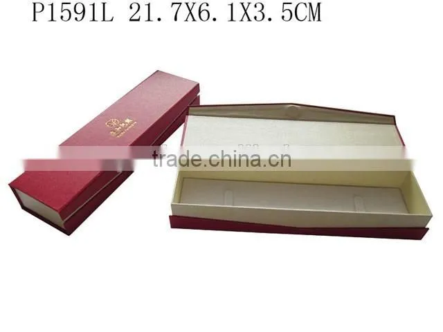 P1591E Classic Book Shape Cardboard Paper Jewelry Earring Box With Velvet Lined