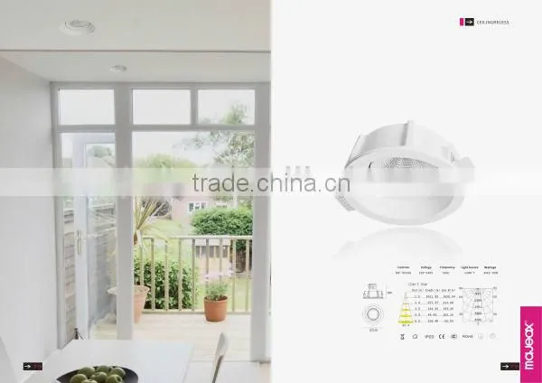 Paintable gypsum Indoor Recessed LED downlight