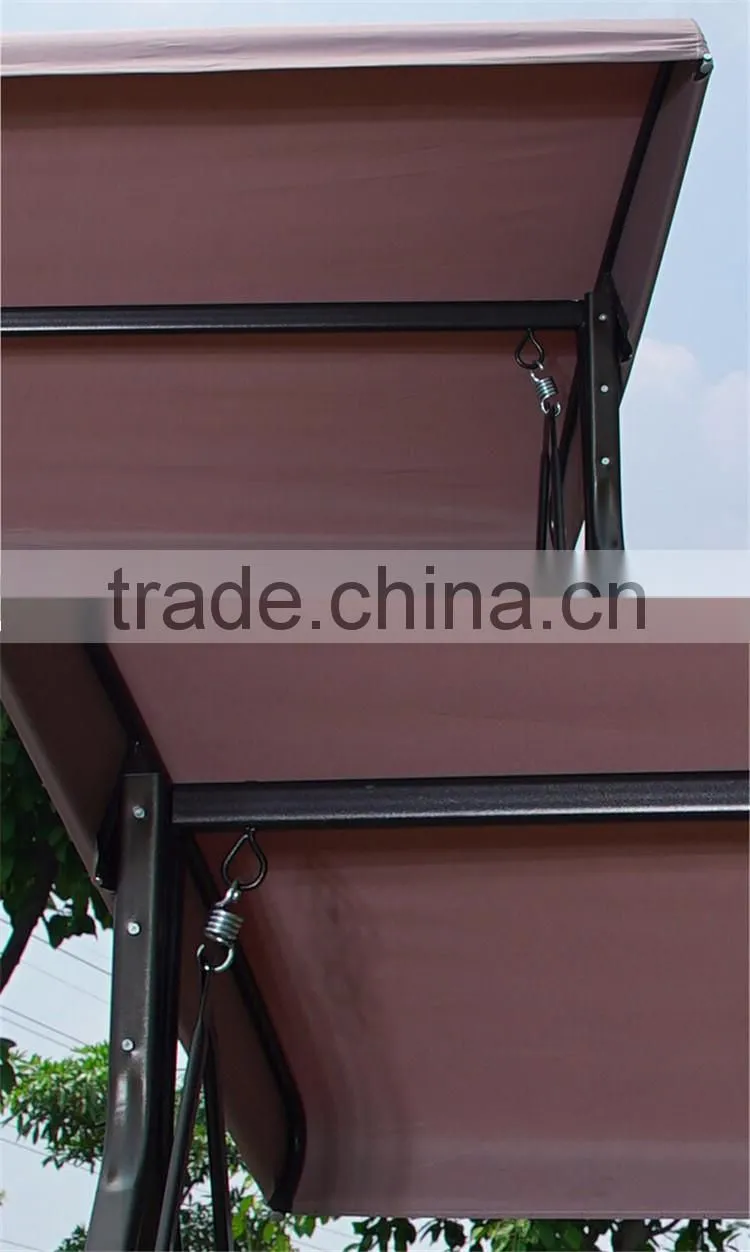 3-seat Garden Patio Shade Swing Hanging Chair Outdoor Canopy Swing Chair