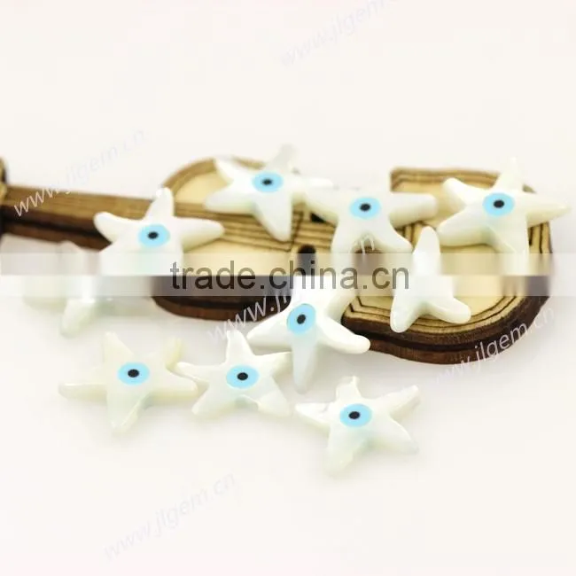 Nature White Sea Star Shape with eyes Mother of Pearl MOP Shell Gems Sale From JL Gems Jewelry