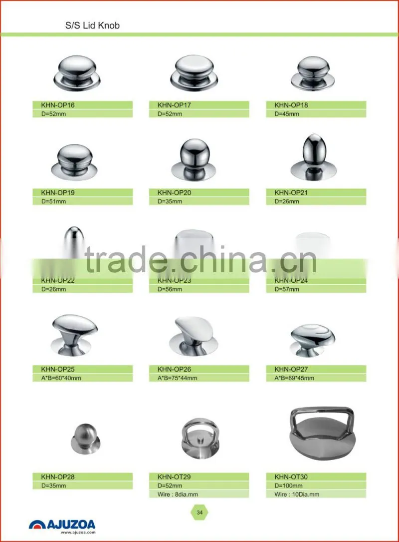 Stainless Steel Lid Knob for Cookware,KHN-OP01-OA15