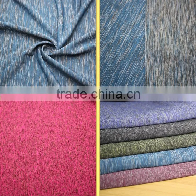 Make-to-order type yarn dye cationic polyester nylon blend spandex for sports tops