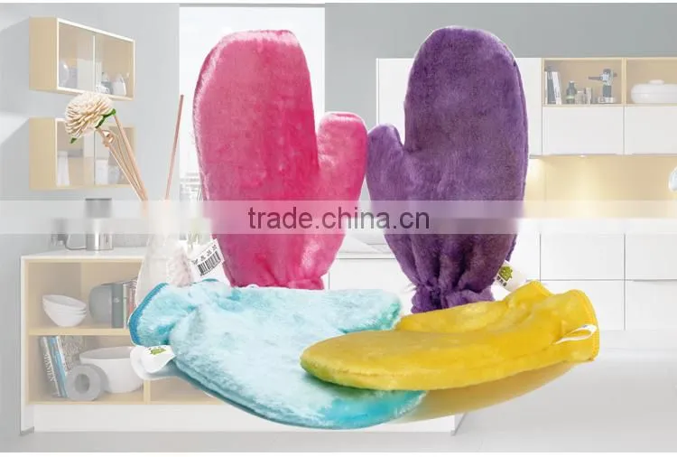 Kitchen Gloves Custom Made Wood Fiber Cleaning Sponge Gloves