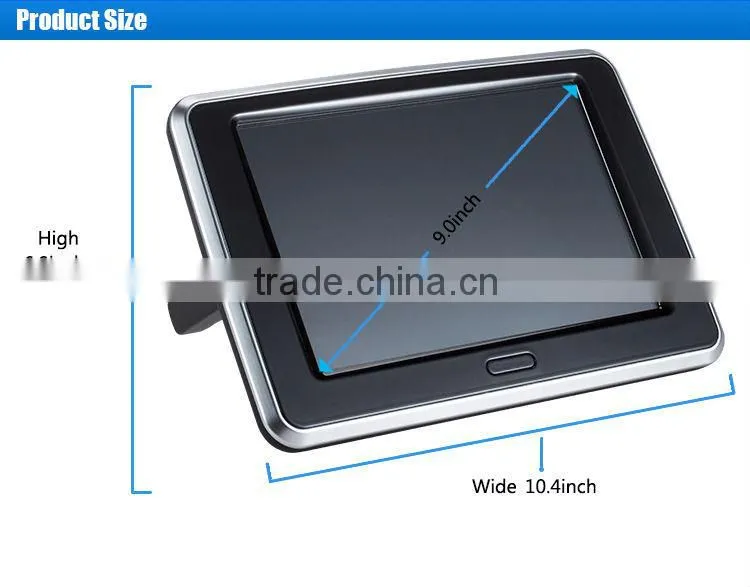 9inch car rear android monitor touch taxi built in car entertainment system
