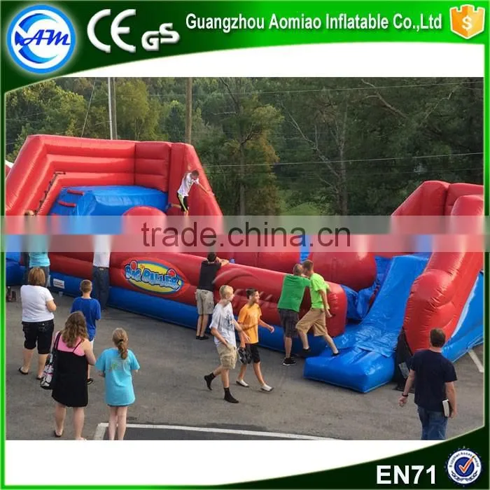 Big balls inflatable obstacle course challenge,big baller game inflatable wipeout for rentals