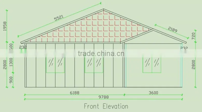Hot sale customized durable architecture design houses with ISO Certificate design