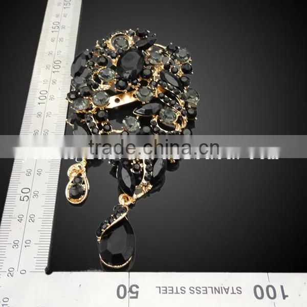 Fashion broochs.Zinc alloy broochs rhinestone.Costume jewlery broochs