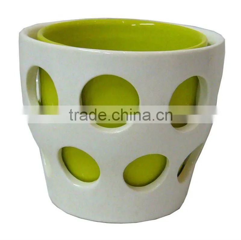 multi color dolomite best sell pot for home decorative