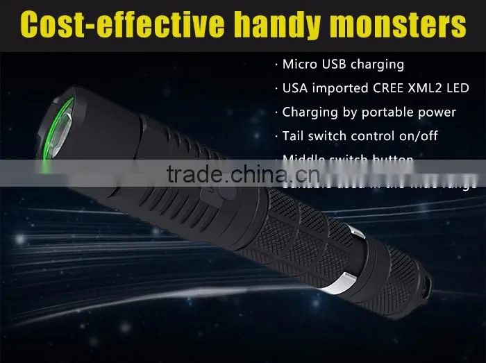 SupFire USB Two switch flashlight A3