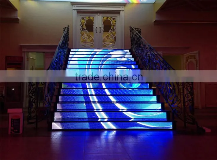 Alibaba hot saling p10 indoor full color stairway led video screen/High strength SMD p10 led decoration screen