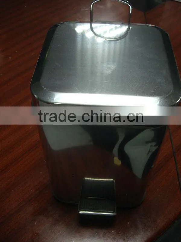 304 stainless steel flameproof dustbin with pedal