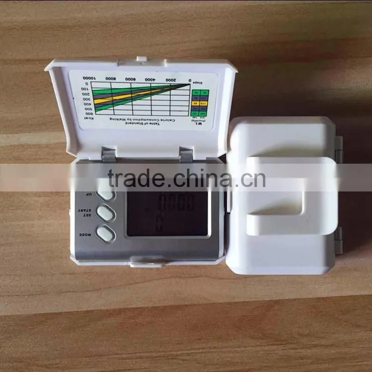 Multi-functional Walk Mate Step Distance Calorie Body Fat Counter Tracking Pedometer Fat Detecting Counter