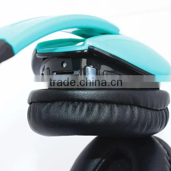 2015 new items TF/SD card with FM radio high quality wireless headphones