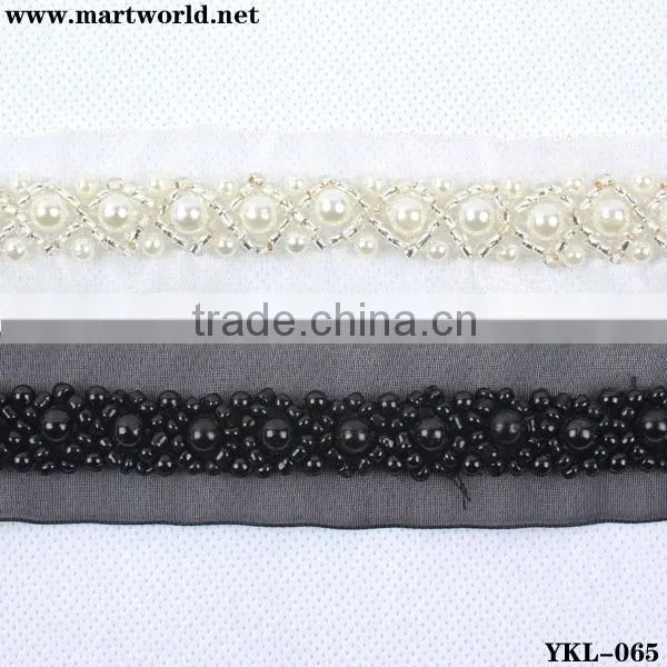 hot selling beaded crystal pearl trimmings(YKL-065)
