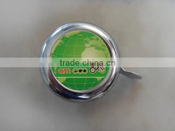 Durable service reasonable price bike bell with epoxy sticker