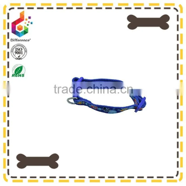 Foot pattern printing adjustable leather pet dog collar