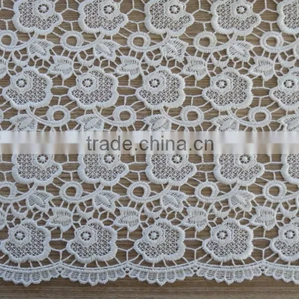 2015 Latest Red African lace fabric for wedding dress