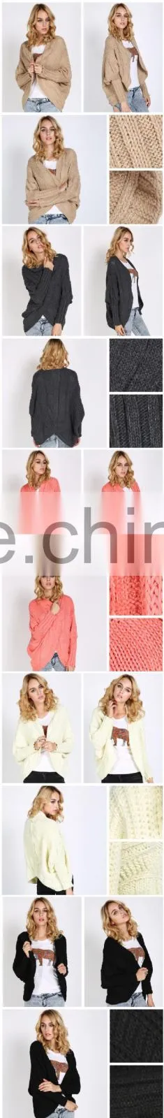 bats sleeve knitted cardigan sweater Women cardigan