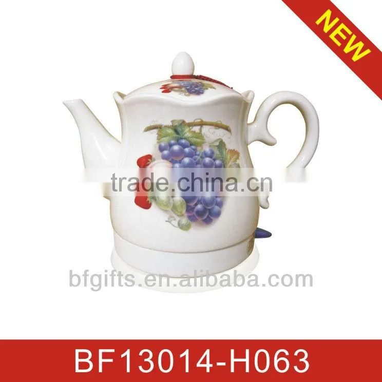 grape design ceramic electric kettle-