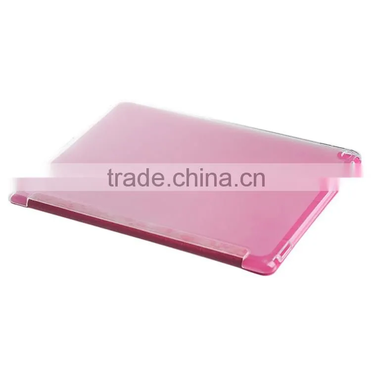 4 folding Pink tablet cover for ipad pro 12.9 inch