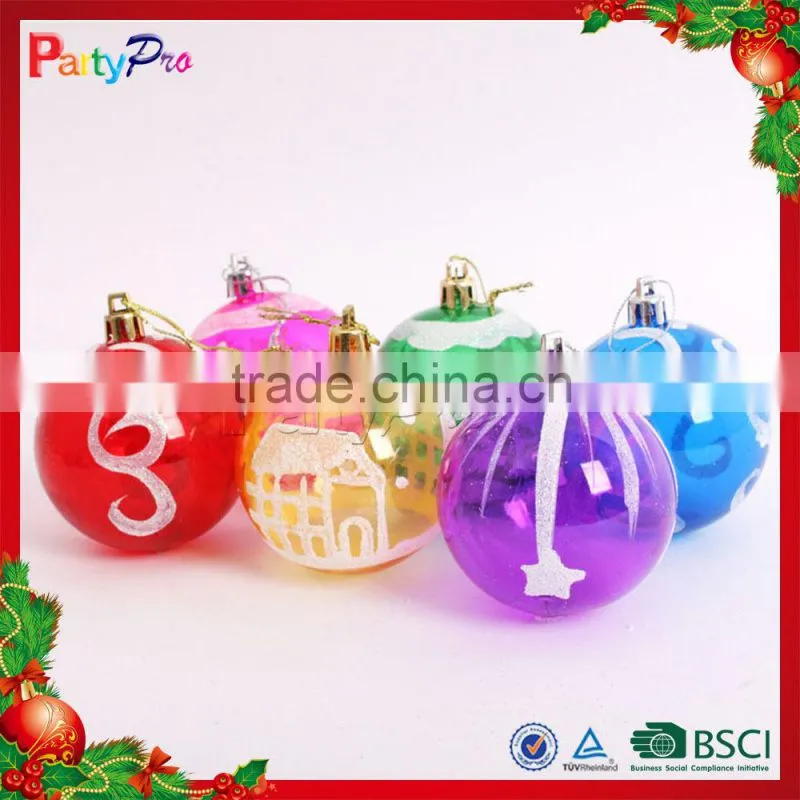 2015 High Quality Small Colorful Plastic Costume Christmas Ball