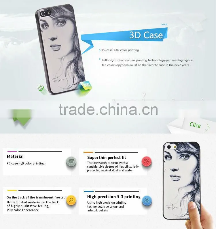 Fashionable colorful 3D case for s4