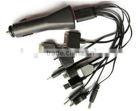 cheap customized pantone color multiple USB port charging cable, 10 in 1 multiple charging cable for smartphone