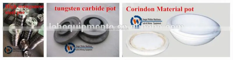 geology laboratory equipment fine pulverizer with manganese steel bowl