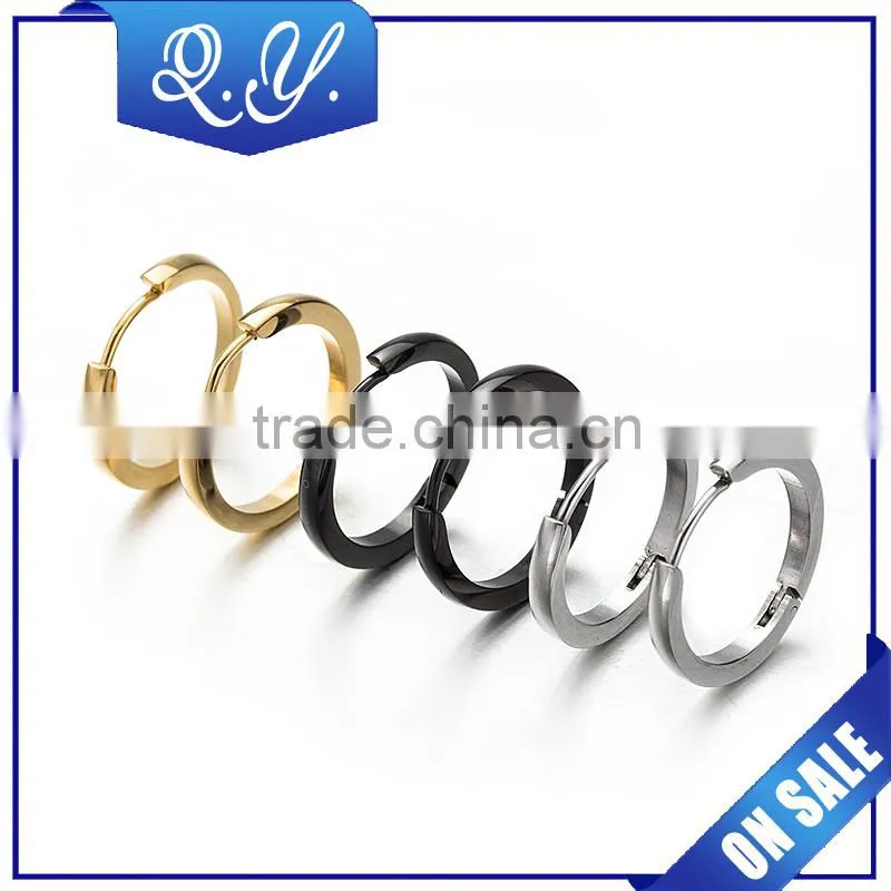 Colored stainless steel earrings ear piercing jewelry