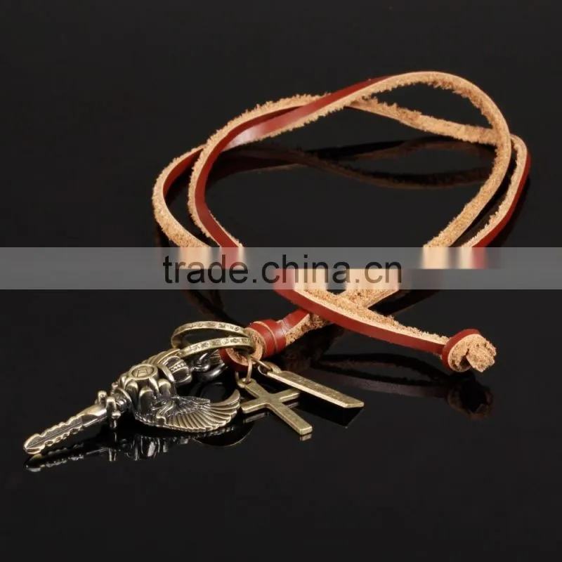 new products 2016 bronze charming magical key charms pendant with wing for men
