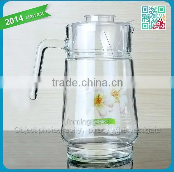 wholesale glass tea set with decal