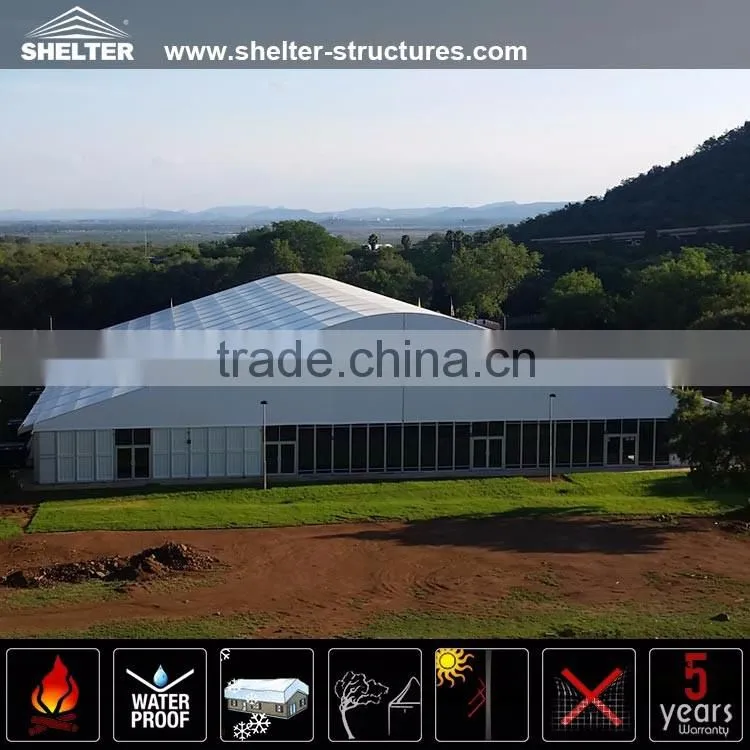 30m Temporary white PVC fabric dome tent industrial warehouse tent for sale