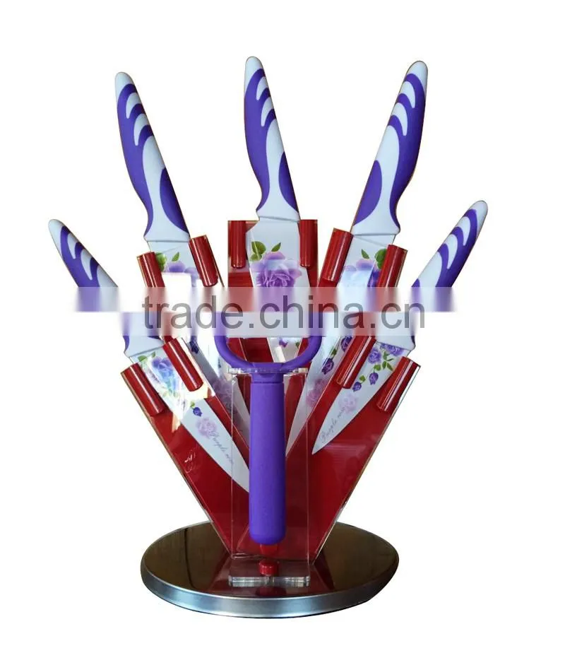 nonstick patterned swiths knife sets