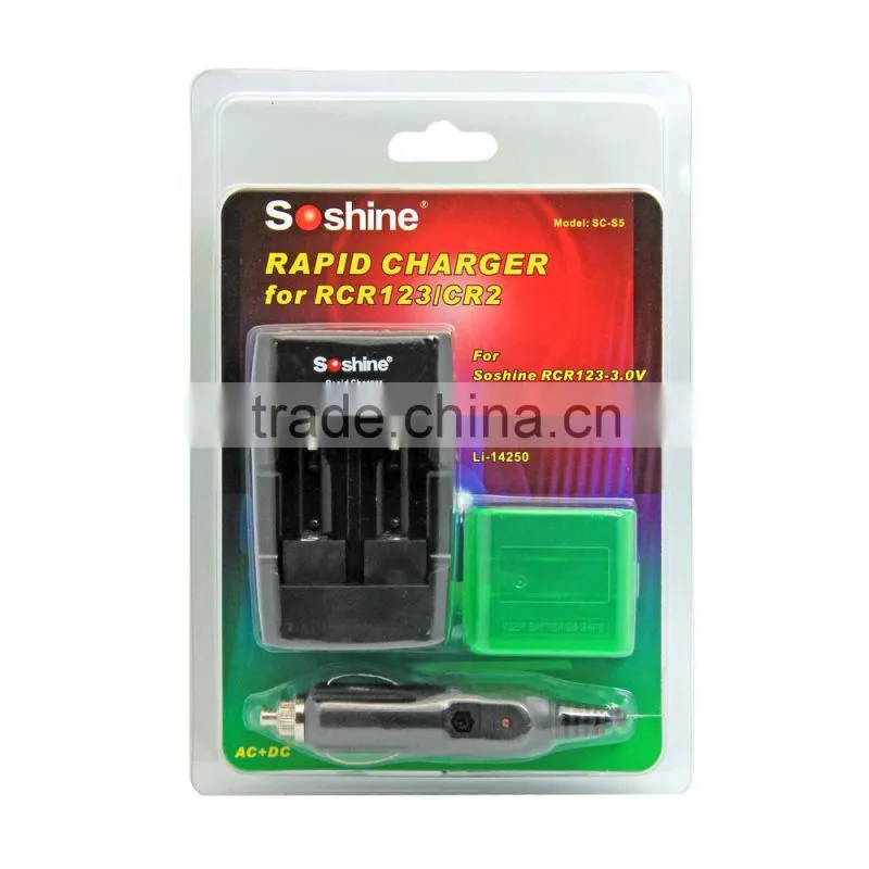 For 1-2pcs Li-ion RCR123 16340 17335 14250 CR2 Intelligent Quick battery charger li-ion battery charger