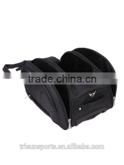 fashion black polyester rolling duffel bag with trolley super light