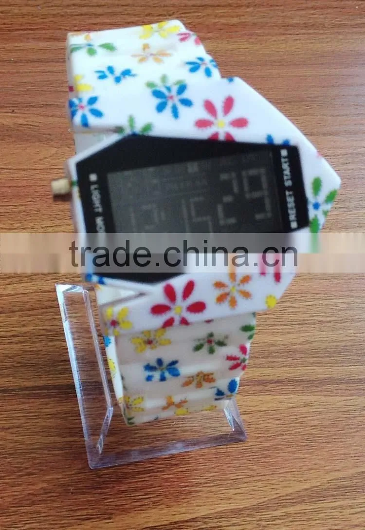Men's Camouflage watch Style Multi-Functional Digital Colorful LED Silicone Band Wrist